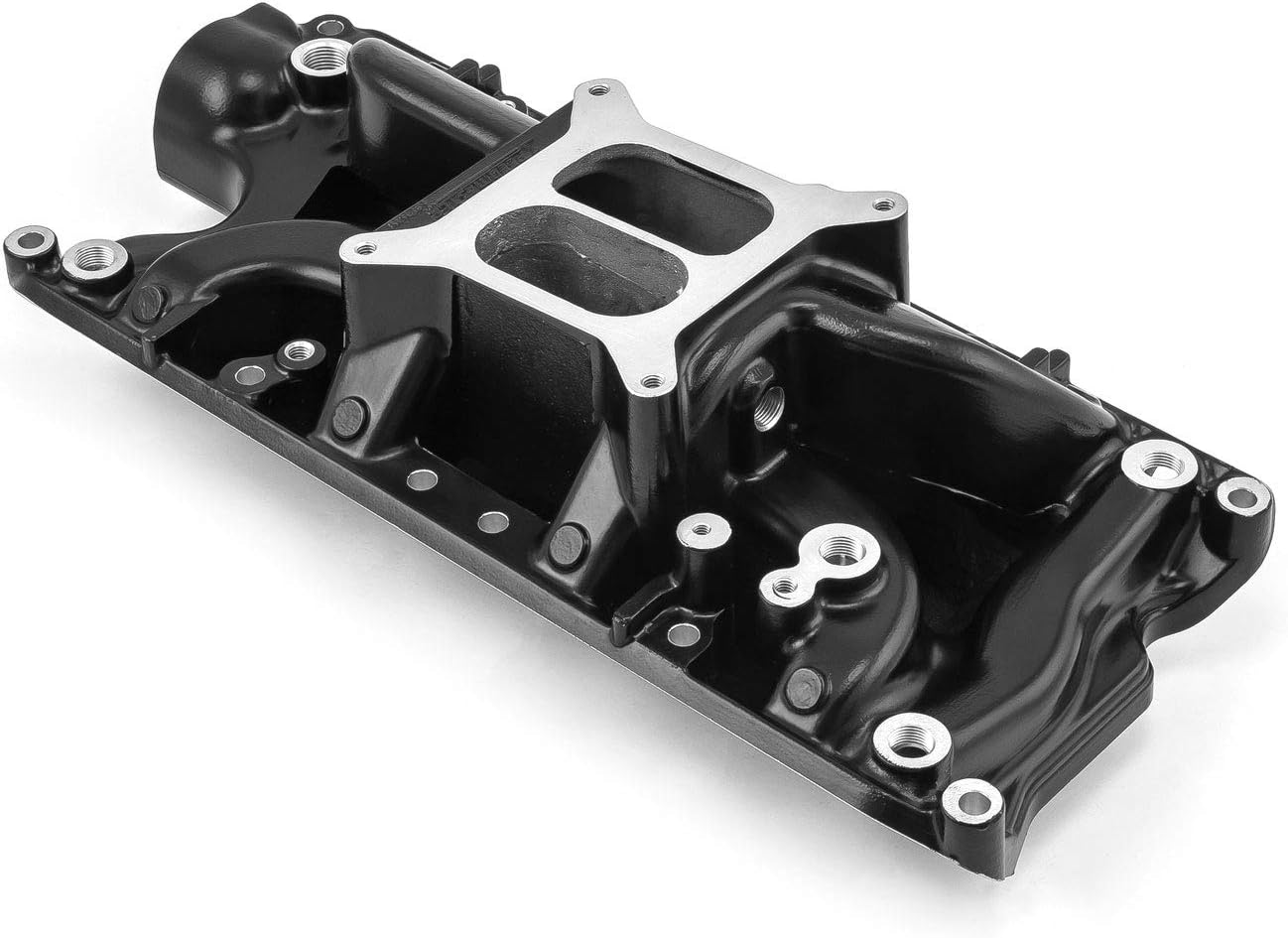 Speedmaster 1-147-051 Compatible with Ford SB 260 289 302 Windsor MID-AIR MidRise Aluminum Intake Manifold [Black]