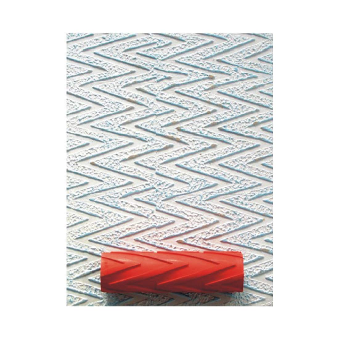 UD Unique Decor Special Effect Hard Rubber Roller with Handle for Wall Decoration (Red, 7 Inch)