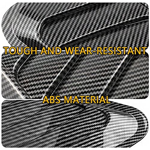 2Pcs Personalised Carbon Fiber Car Hood Vents Trim Cover,Universal Front Hood Scoop For Cars Trucks Suvs,Cool Parts & Trim Decoration Kits To Customise Your Car Exteriors (Black-2Pcs) #TOP3