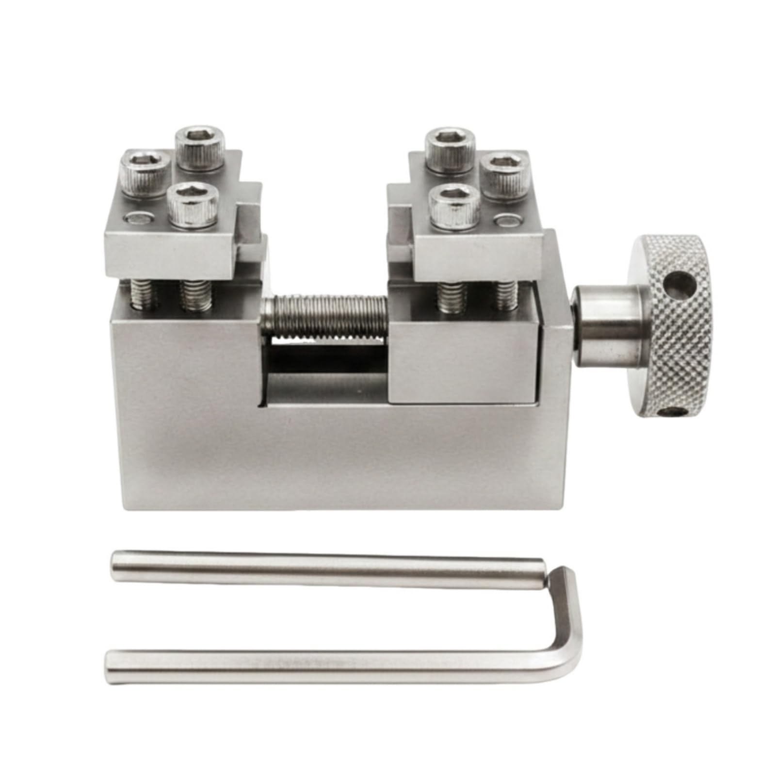 Baoblaze Herramienta Enlaces Correa Reloj Ajustador Extractor Pulsera Metal con Rueda Moleteada para Control Preciso y Posicionamiento Firme con Llave en L