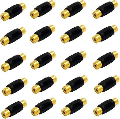 SIENOC 20PK RCA femmina femmina accoppiatore Joiner Extender SIENOC 20PK RCA femmina femmina accoppiatore Joiner Extender