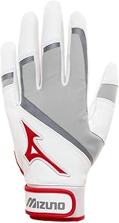 Mizuno Prime SE Fastpitch Batting Glove, White/Red, Medium