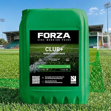 FORZA Grass Field Line Marking Paint Concentrates [Club or Club+] | 2.64GL - 33lbs | Premium Grade, Weather-Resistant Formula - Compatible with Wheel & Spray Machines - Pack of 1, 3, 5 Green, Club+ 1x 10L Tub