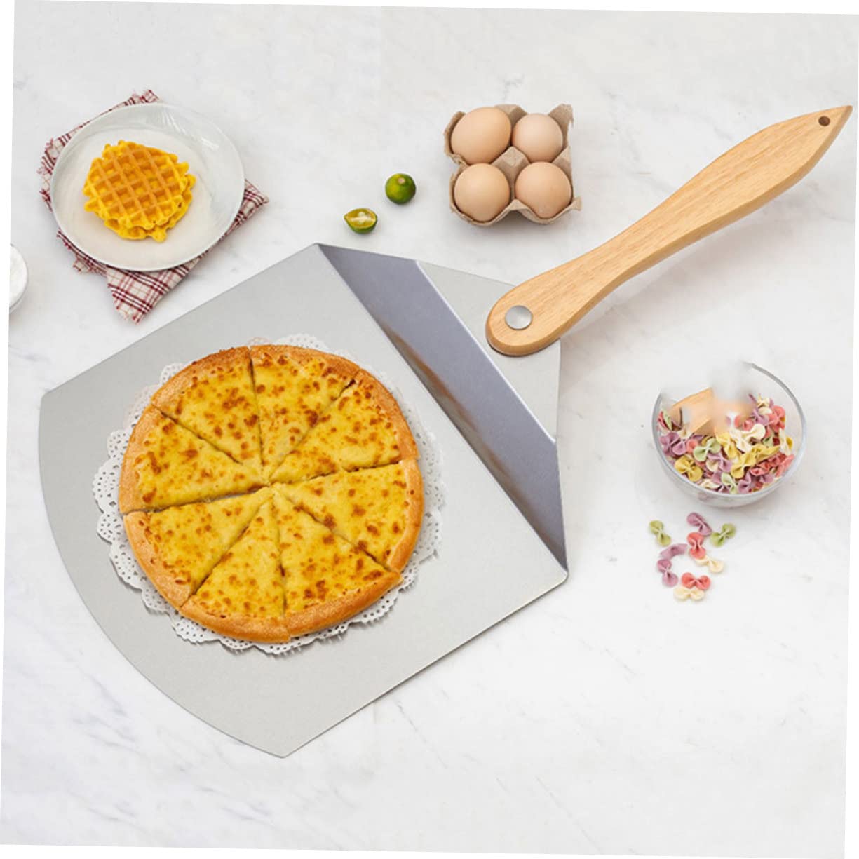 ABOOFAN Pizza Transfer Spatel Faltbar Für Zuhause Kuchenspatel Küchenschaufel Backzubehör Pizza Spatel Schaufeln Einfach Zu Verstauen Zum Transportieren Von Gebackenem Kuchen