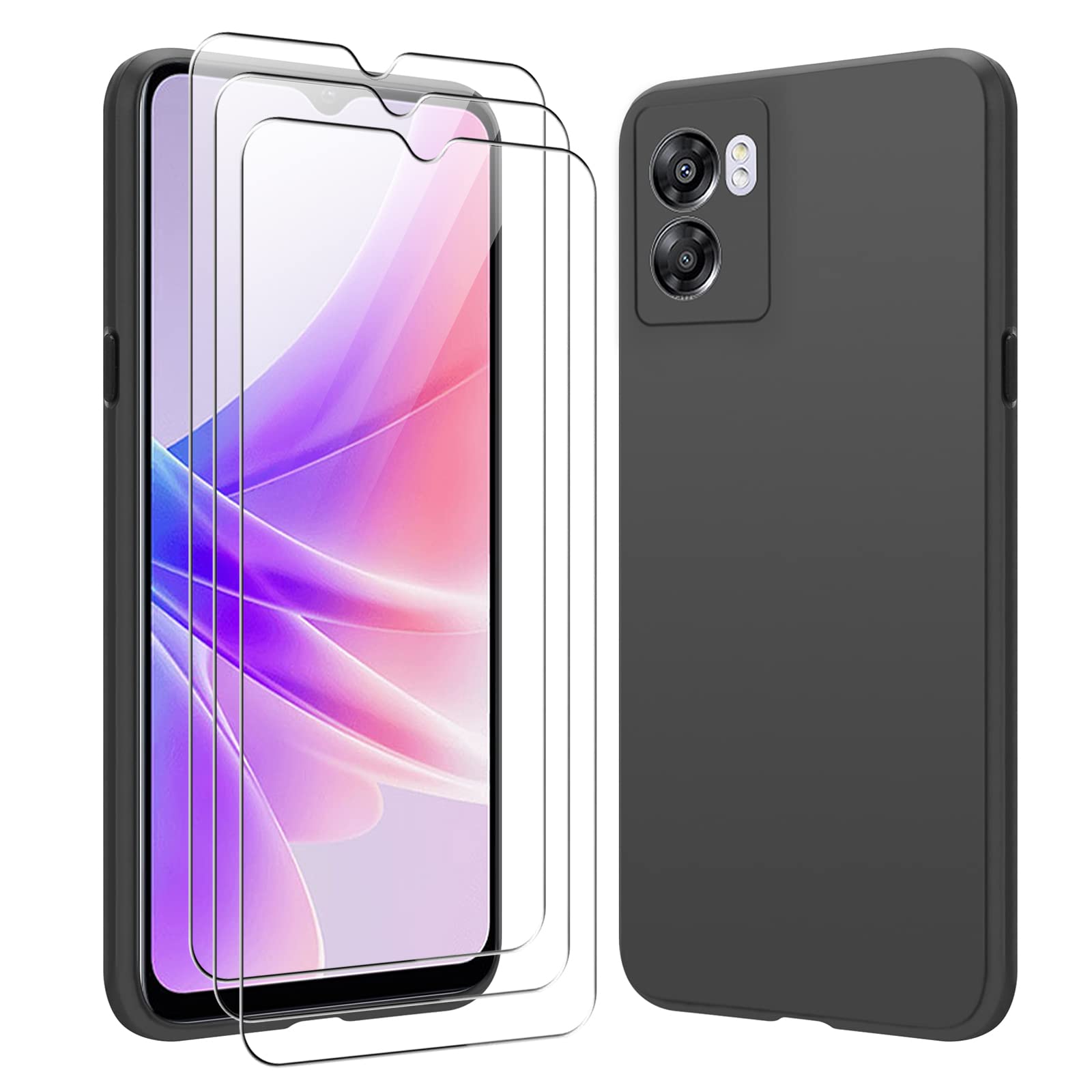 Coque UPLAI Pour OPPO A77 5G Et Realme Narzo 50 5G – Verre Trempé Dégradé Vert Jeune