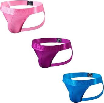 JOCKMAIL 3PCS/Pack Jock straps for Men Breathable Mens Jockstrap Athletic Supporter for Gym,Nightclubs & Special Occasions