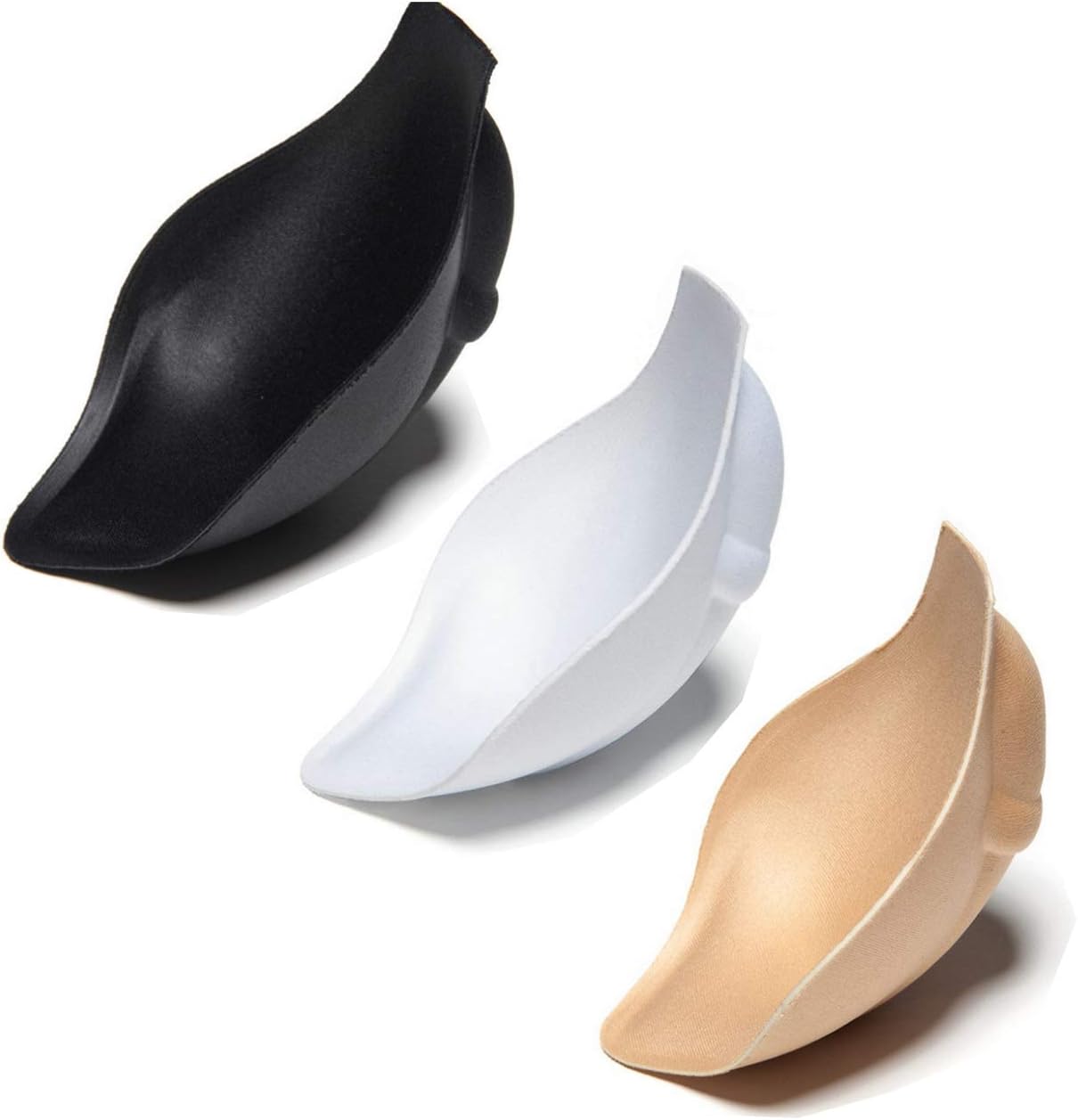 Men's Bulge Enhancing Swim Briefs with Sponge Pads - Comfortable Pouch Support for Swimming & Underwear (Black, White, Khaki)