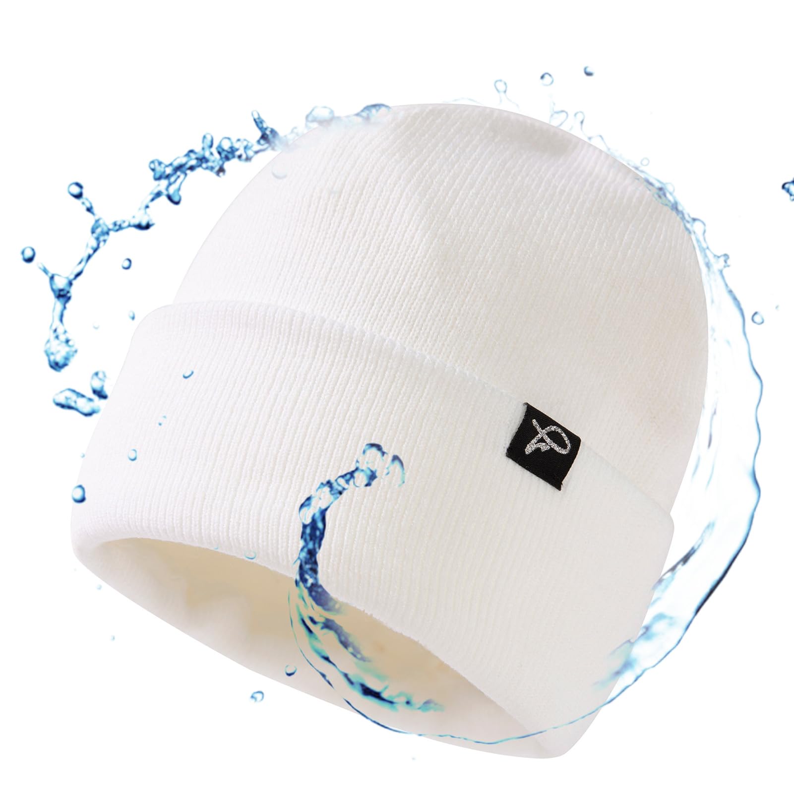 TOP-EX Dryknit - Gorro de invierno impermeable de gran tamaño XL XXL con forro polar para hombre