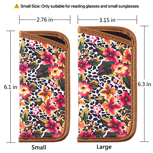 Image of TRIUMPH VISION Reading Glasses Pouch Eyeglass Sleeve Soft Case Slim 3 Pack | Alternative to Bulky Case Lightweight,Neoprene Lined Padded Protect Optical lens Slip in, Cute Pattern Portable for Daily Use