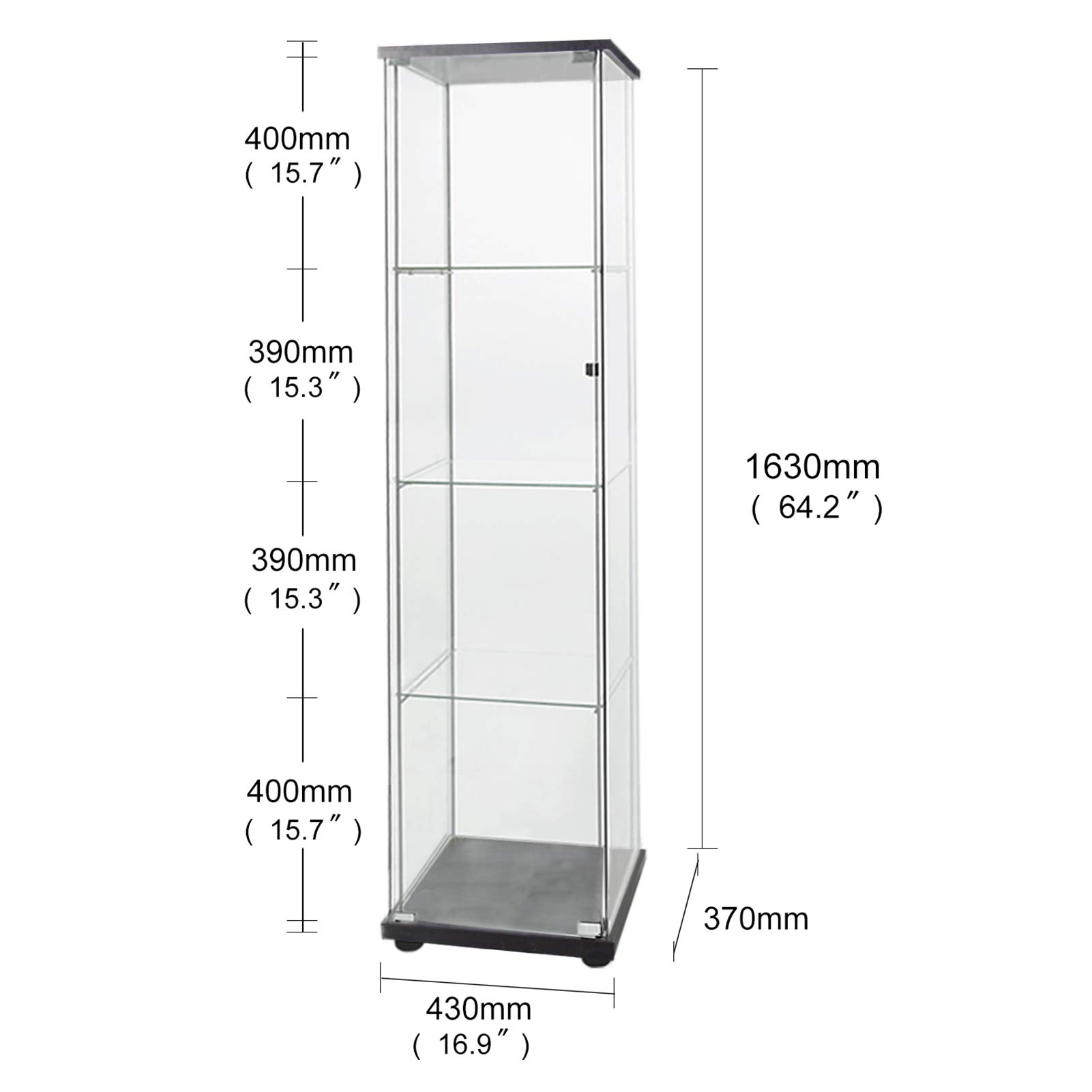 Buy FANYUSHOW GlassDoor 4Shelf Curio Display