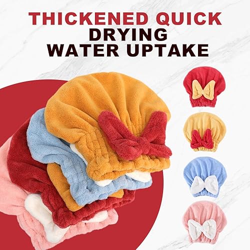 Miniatura 6 de Toalla de pelo súper absorbente para cabello mojado, toalla de microfibra para el cabello de secado rápido, toalla de pelo suave para cabello