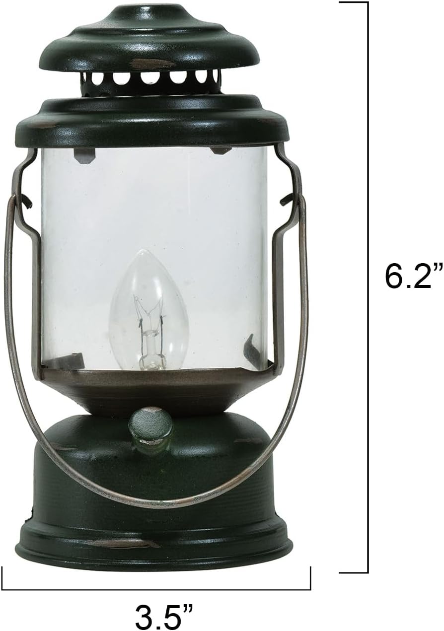 BLACK FOREST DECOR Woodland Lantern Nightlight, Glass, 3.5" W x 3.5" D x 6.2" H