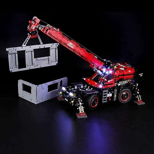 Kit de iluminación LED de bloques brillantes para grúa técnica de terreno rugoso Lego 42082