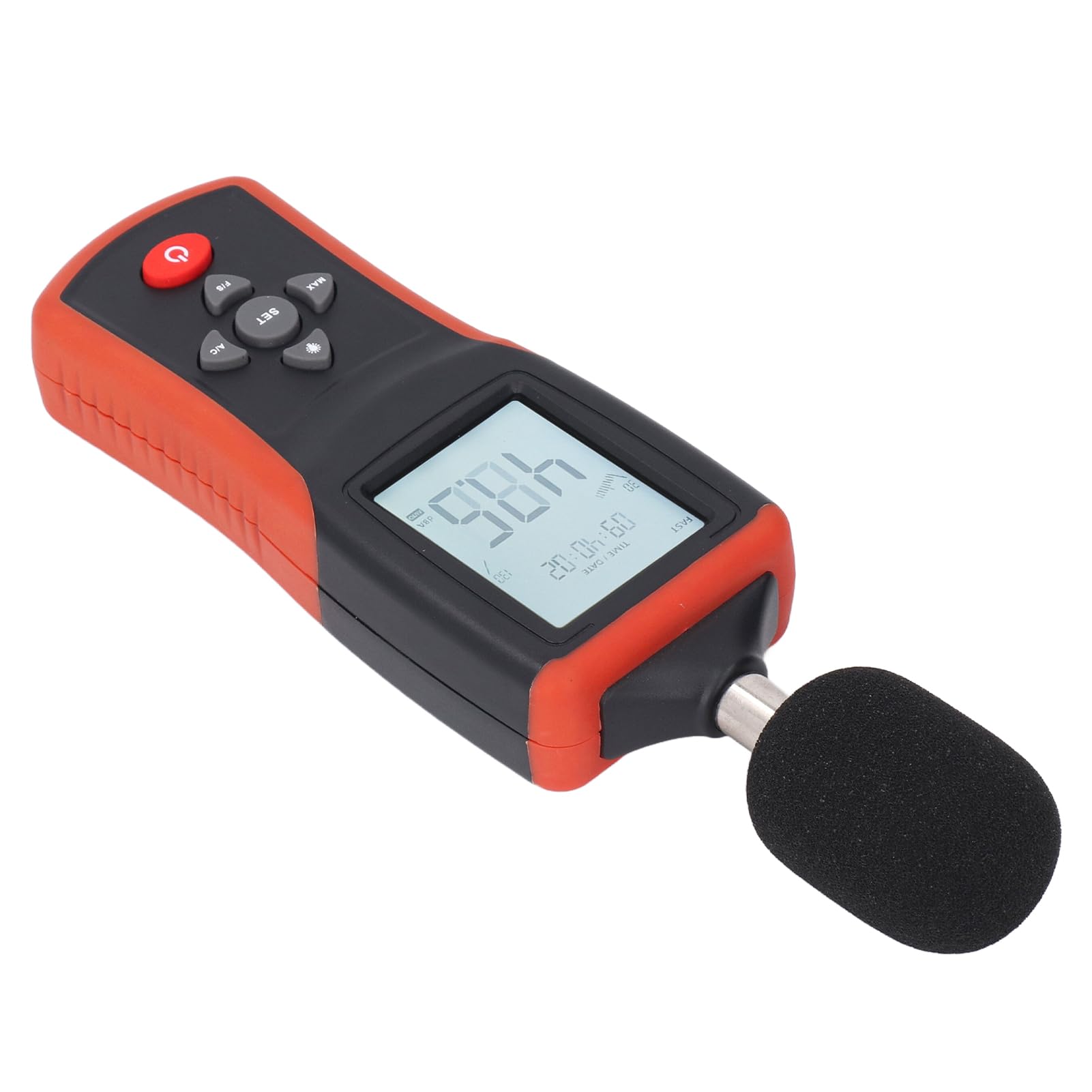 Medidor de Decibeles con pantalla LCD retroiluminada con sonómetro, probador SPL portátil para uso doméstico y de fábrica, de 30 a 130 dB