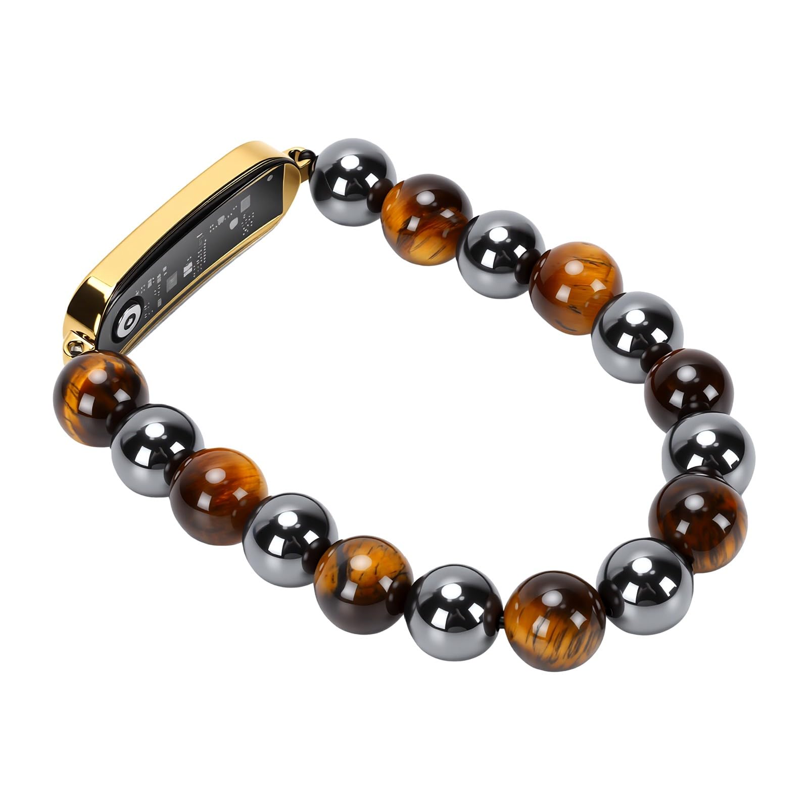 Annadue Bracciale Fitness Tracker Cristallo Smart, Braccialetto (d'oro) | Dotato di Funzione Impermeabile IP68 per il Monitoraggio del Sonno e Promemoria Chiamate, con Oltre 100 modalità Sportive