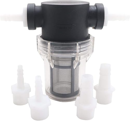 Filtro de cerveza en línea Home Brewing Hose Barb in-Line Strainer 180 micras 80 malla Filtro de agua y cerveza Blanco