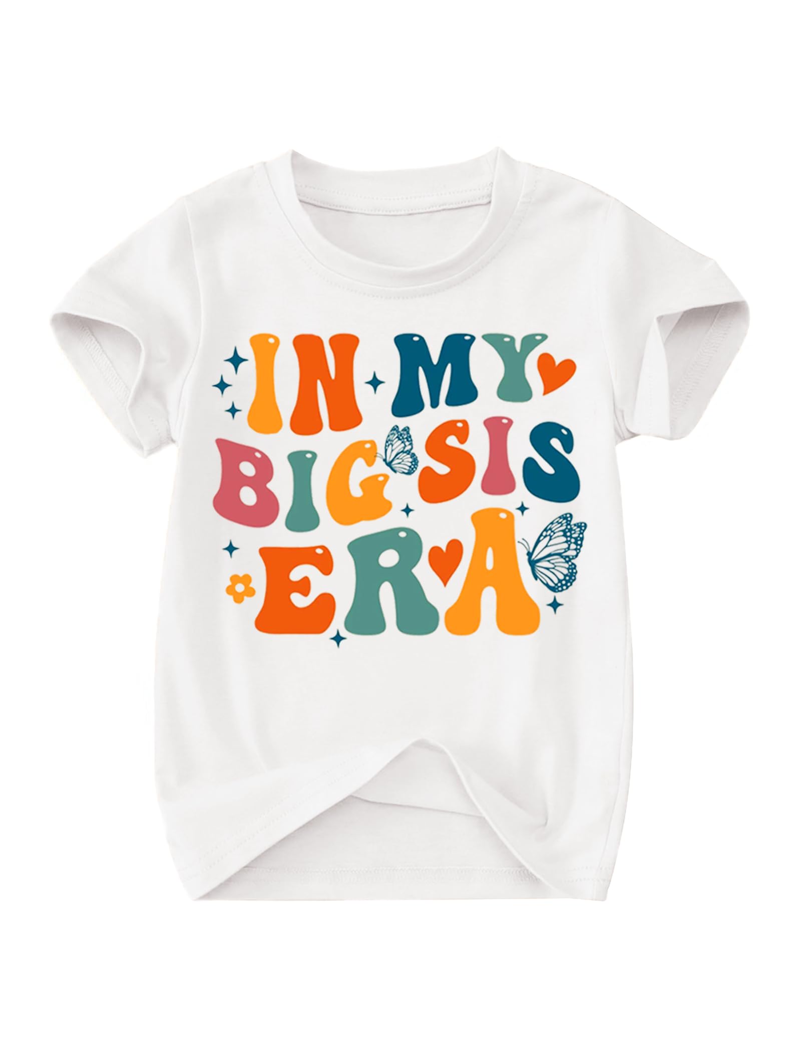 Toddler Big Sister Tee in My Big Sis Era Graphic T-Shirt Big Sis Announcement Crewneck Shirts Sibling Reveal Tops