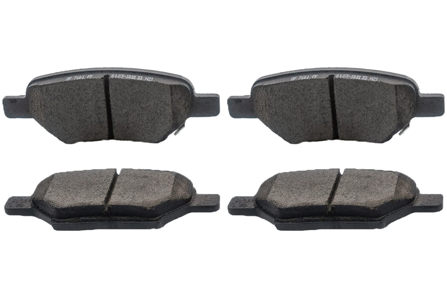 D1033 Ceramic Rear Brake Pads Replacement For Chevy 2005-08 Cobalt, 2004-12 Malibu, Pontiac G5 G6 Pursuit Hardware Kit Included
