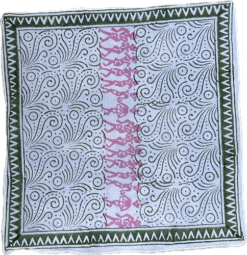 100% Organic Cotton Bandana For Men and Women - Cotton Bandana Paisley Design Scarf - Premium Kerchiefs for Men and Women - Handmade Unique Boho Chic Cotton Hand Block Bandanas For Men And Women.4