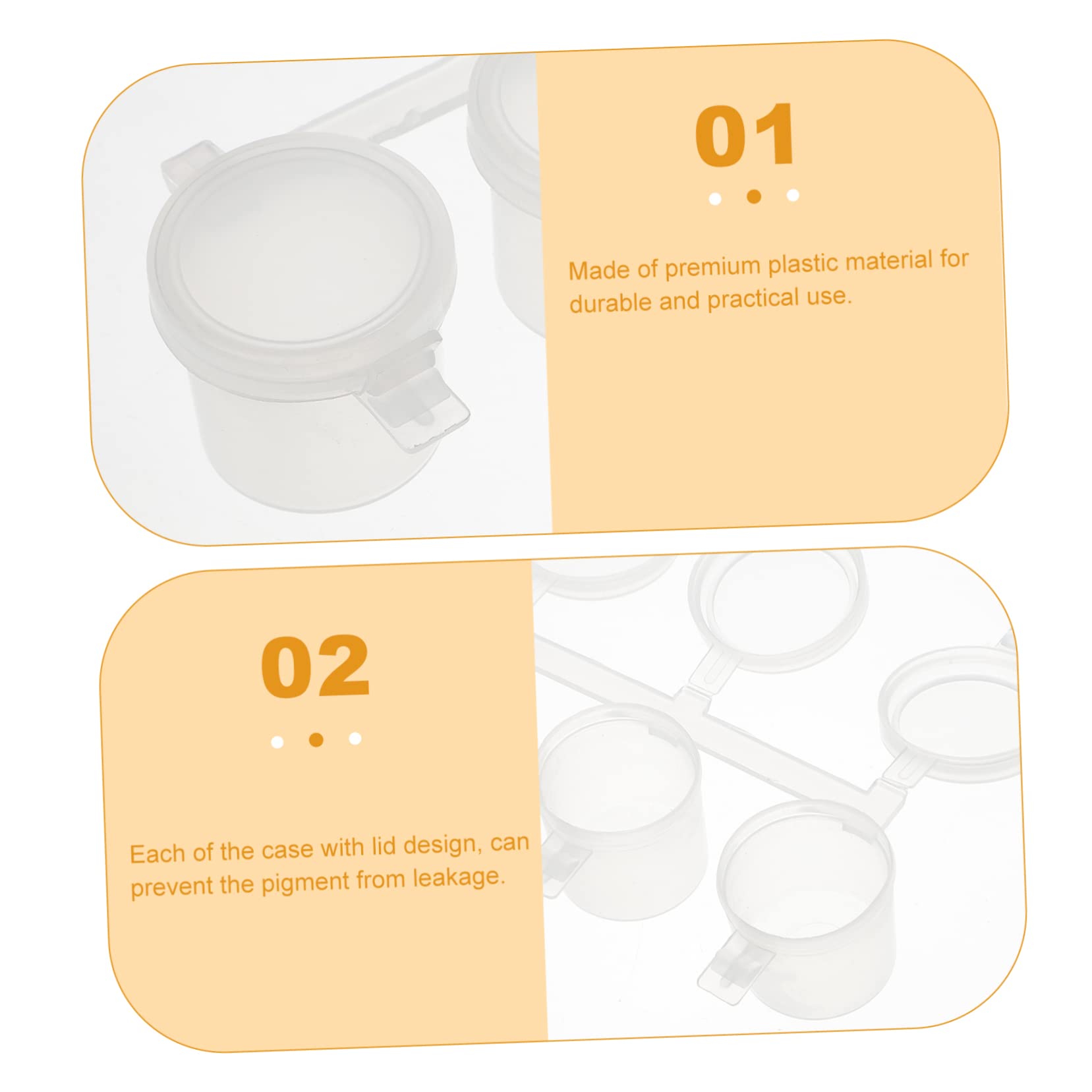 20pièces Pots De Peinture Vides Plastique pour Projets Artistiques Et Boîte De Rangement Compacte Et Légère pour Peinture Et Aquarelle