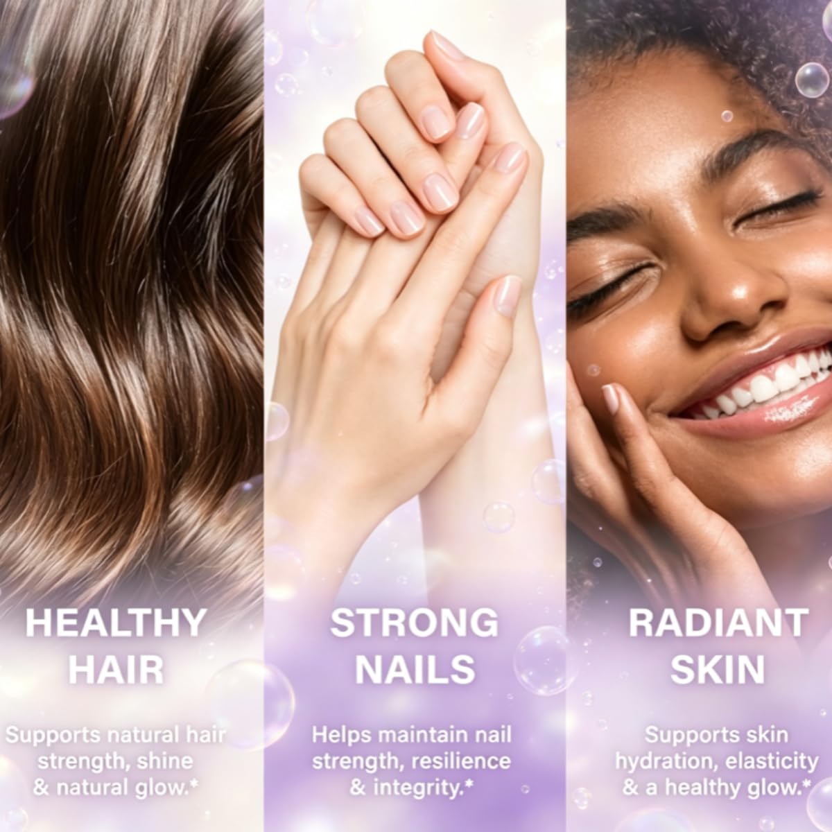 CHERATINA DI COLLAGENE BIOTINA: Promuove l'aspetto sano di capelli, unghie | Promuovere la produzione naturale di cheratina da parte del corpo; aiutare a mantenere la pelle liscia;condizionare i capelli