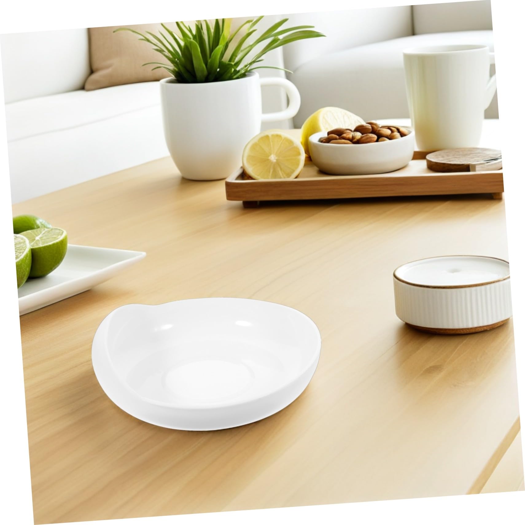 Assiette Anti-Déversement Ronde avec Ventouse 2 Pièces, Blanc | Silicone et Plastique, pour Repas Autonomes des Personnes Handicapées et Patients, Entretien Facile