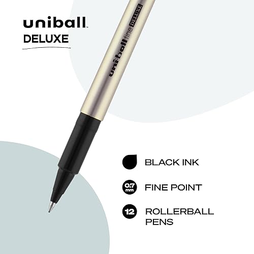 Miniatura 2 de uni-ball Bolígrafos de lujo con punta fina 0028in negro 12 unidades
