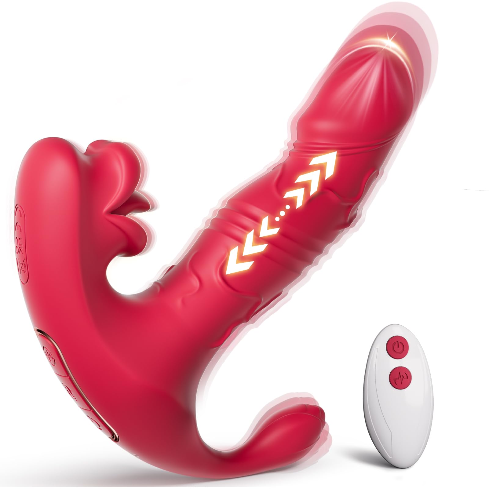 Amazon.com: Thrusting Dildo Sex Toys for Women - Dildo Panties Remote  Control Vibrator, Wearable G Spot Clitoral Stimulator & Anal Teaser with 9  Mode, Realistic Strapless Strap on for Lesbian Couples :