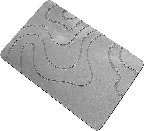 Bath Mat Quick Drying Floor Rug for Bathroom and Kitchen Absorbent Earth Easy Bathmat Door Water Absorbing Floor Mat