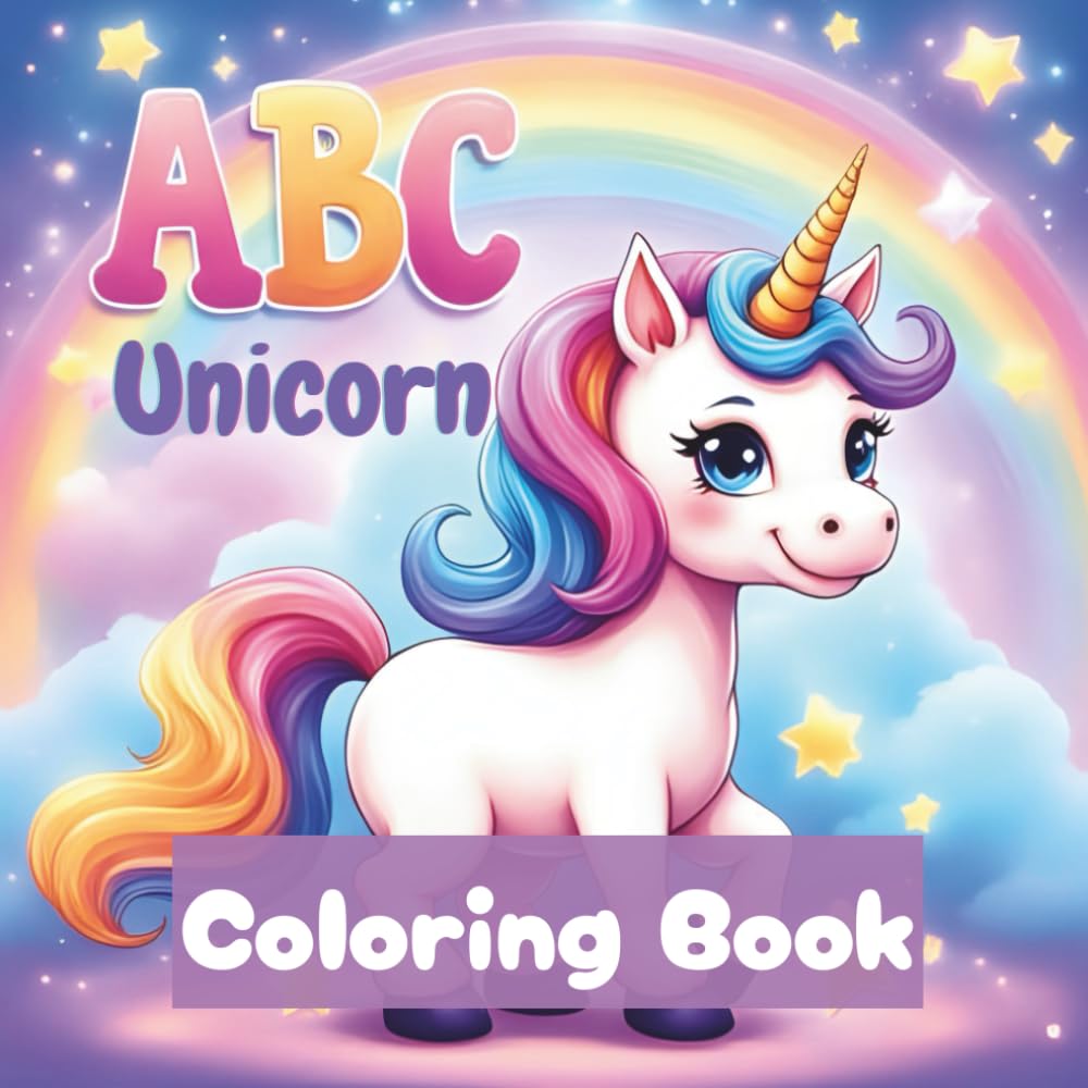 Unicorn abc Coloring Book: Unicorn-Themed ABC Learning and Coloring Book