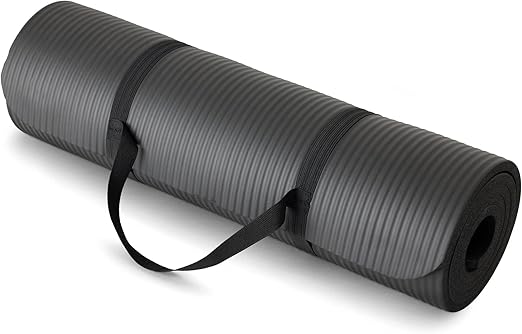 Amazon Basics Extra Thick Exercise Yoga Mat with Carrying Strap