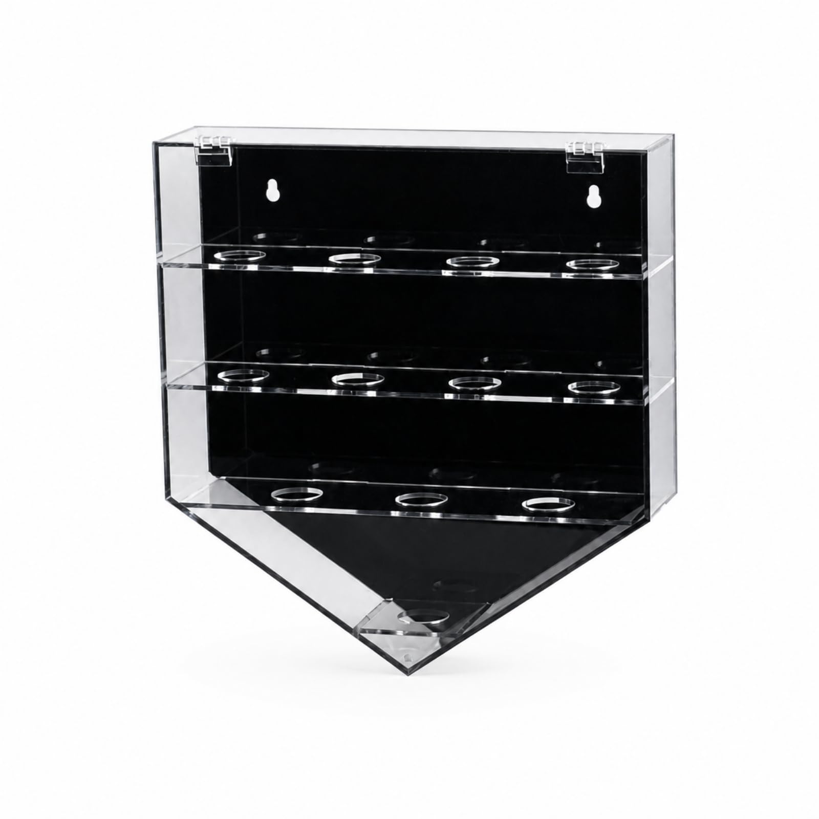 Exhibidor Acrílico con Triple Niveles Montado en ed Caja Sombra Acrílica Resisn Al Polvo Vitrina para portistas, Oficina , Style to 1