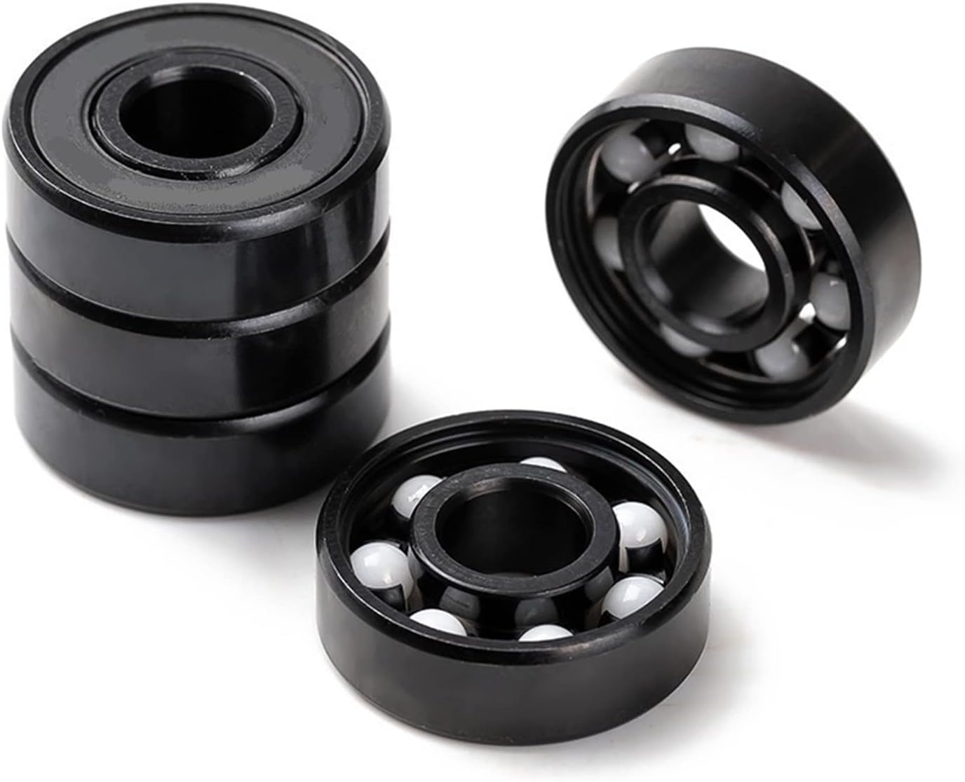 100pcs 608RS Hybrid Ceramic Bearings 8x22x7mm White Ball Bearing for Scooters for Roller Skates