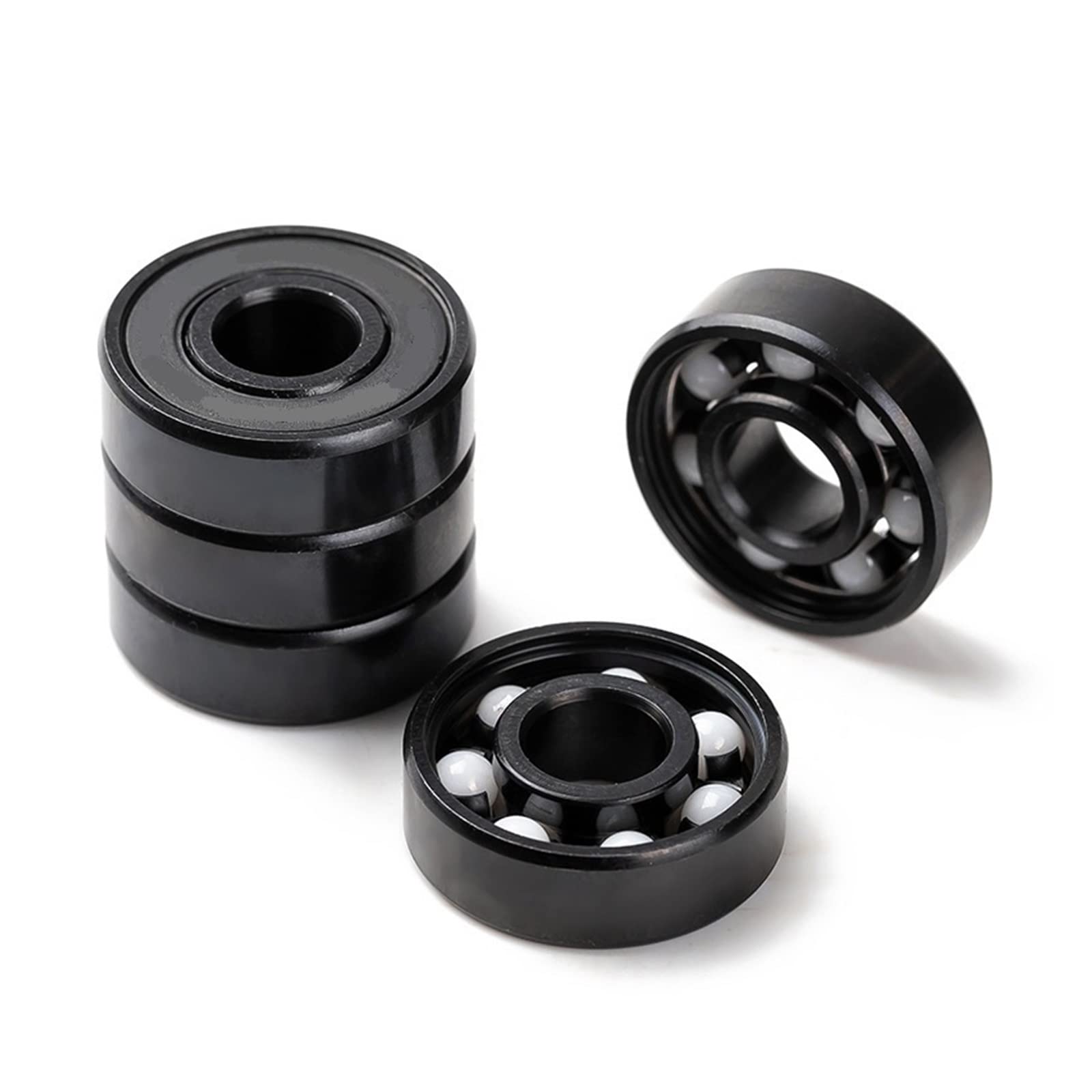 WTEPNQQDI 100pcs 608RS Hybrid Ceramic Bearings 8x22x7mm White Ball Bearing for Scooters for Roller Skates