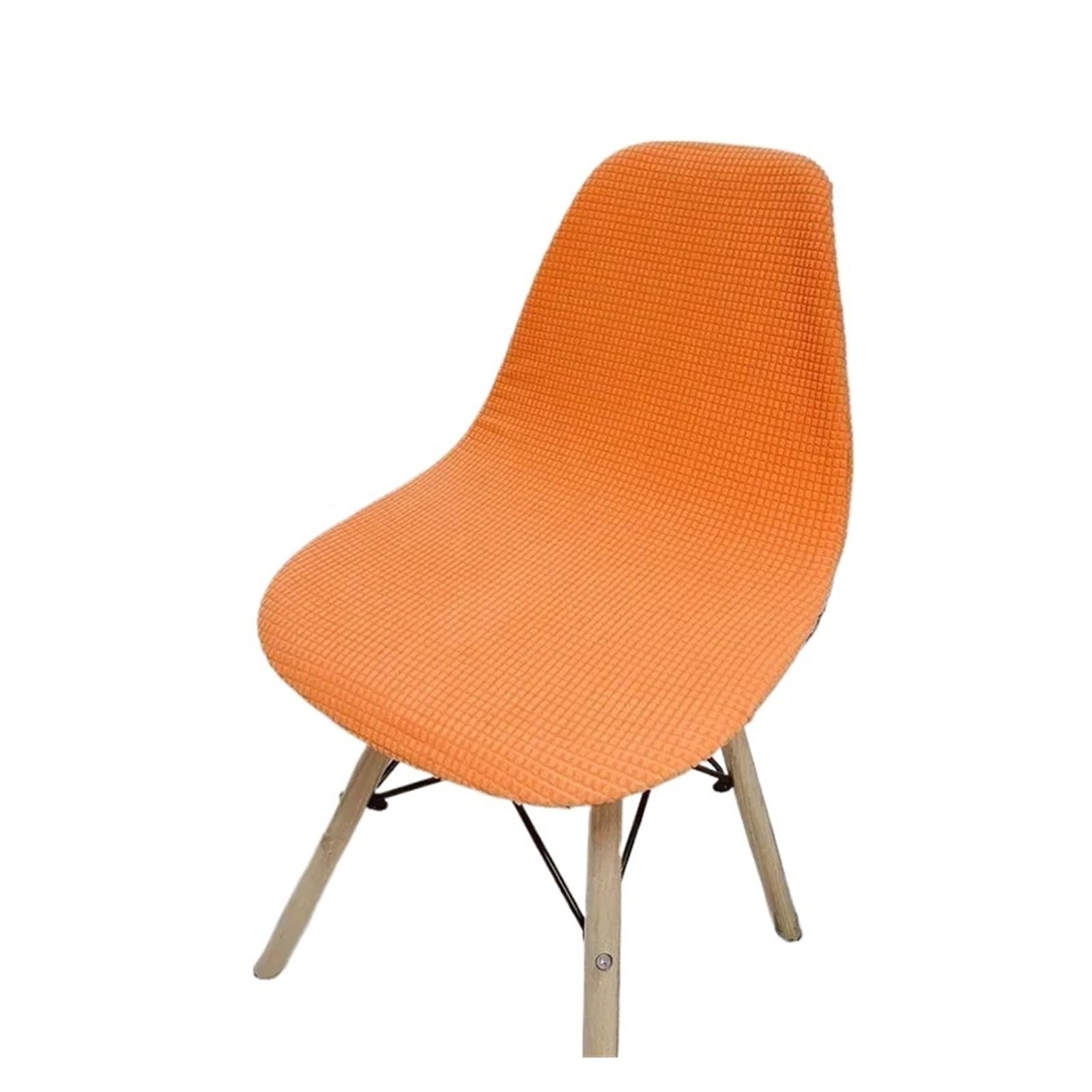 SHBHWS Polar Fleece Shell Chair Cover Solid Color Jacquard Dining Slipcover Stretch Anti-dust Seat For Living Room Home for Hotel, Banquet(Orange)