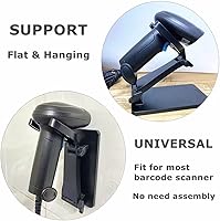 Vista 2 de Soporte universal para escáner de código de barras, soporte ajustable para escáner de código de barras de escritorio, soporte de escáner manos