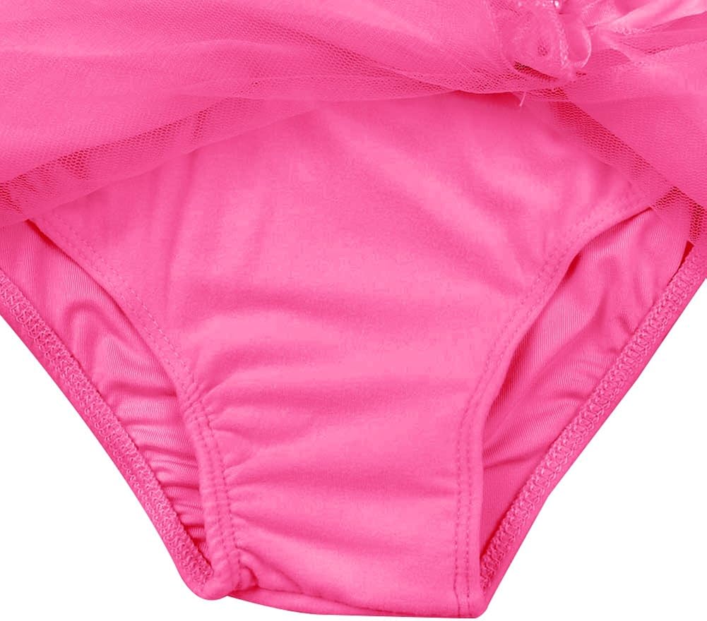 FEESHOW Kids Girls' Ruffle Flutter Sleeve Gymnastic Leotard Ballet Tutu Dress Skirt Princess Dance wear Costumes: Clothing