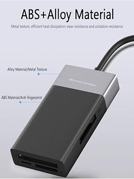 Çoklu XQD Kart Okuyucu 6in1 Fonksiyonlu 3.0 x 2 USB Girişi XQD TF CF SD Card Reader