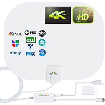 Amazon.com: TV Antenna, Amplified HD Digital HDTV Indoor Antenna 200 Miles  Long Range Supply for 1080p 4K HD Local Channels Support All TV, Indoor  Smart Switch Amplifier Signal Booster - 17ft Coax