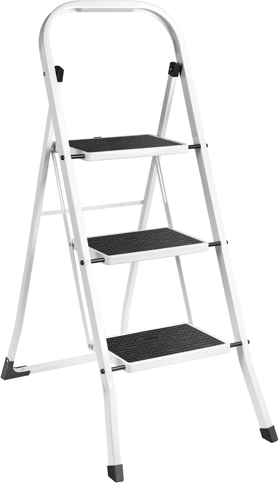 VonHaus Step Ladder – Premium Quality Folding Step Ladder for DIY and Gardening - Durable Steel Ladder - Easy to Store Ladders, 150KG Max Capacity