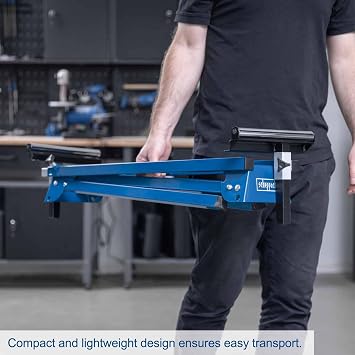 Scheppach UMF1550 Universal Mitre Saw Stand | Foldable, Portable & Compact Saw Base | 150kg Load | 1.95m Arm | Fits 95% of Evolution, Makita, DeWalt, Bosch, Ryobi, Einhell Power Tools