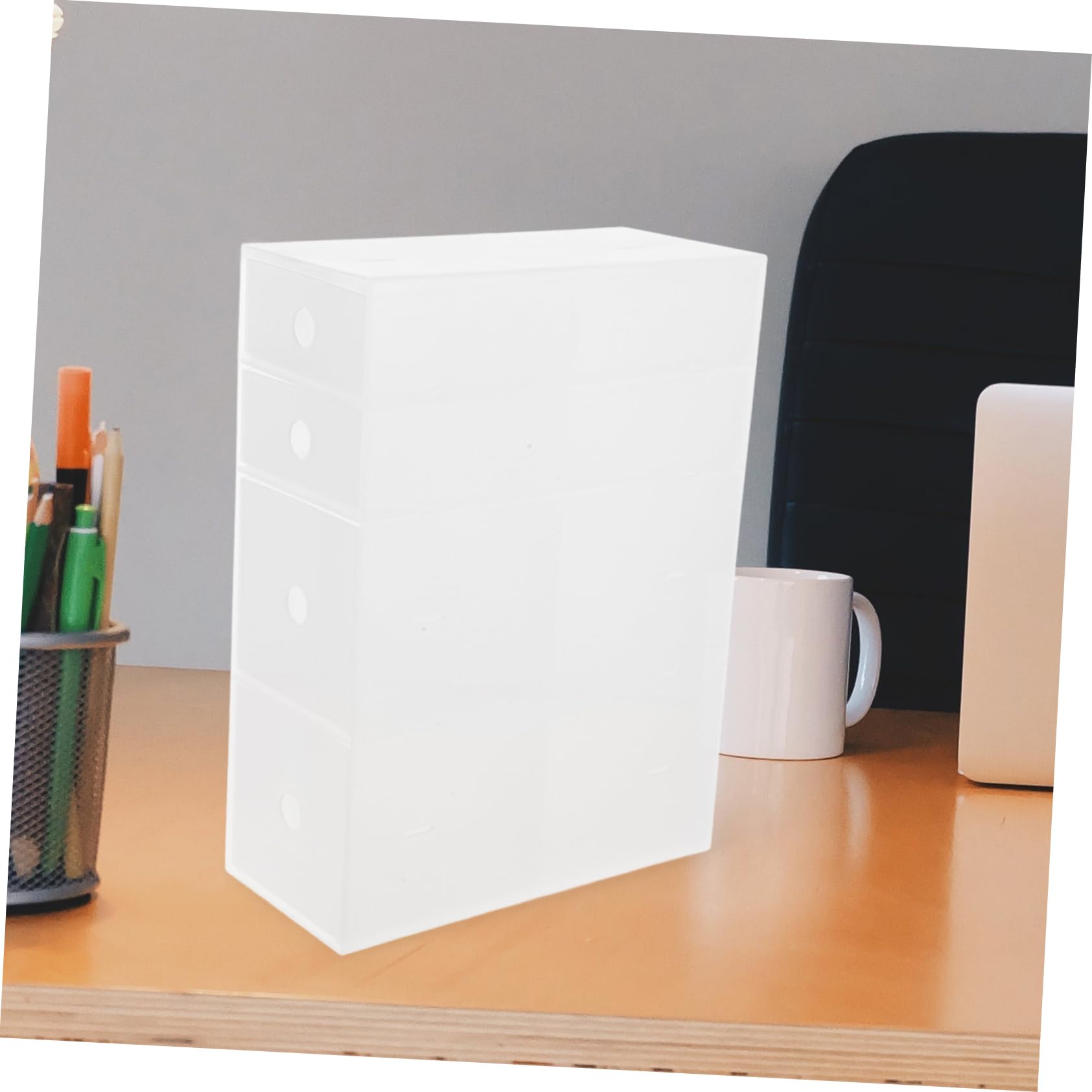 SHINEOFI Organizzatore Cassetto Pp Trasparente per Ufficio e Casa Struttura Componibile