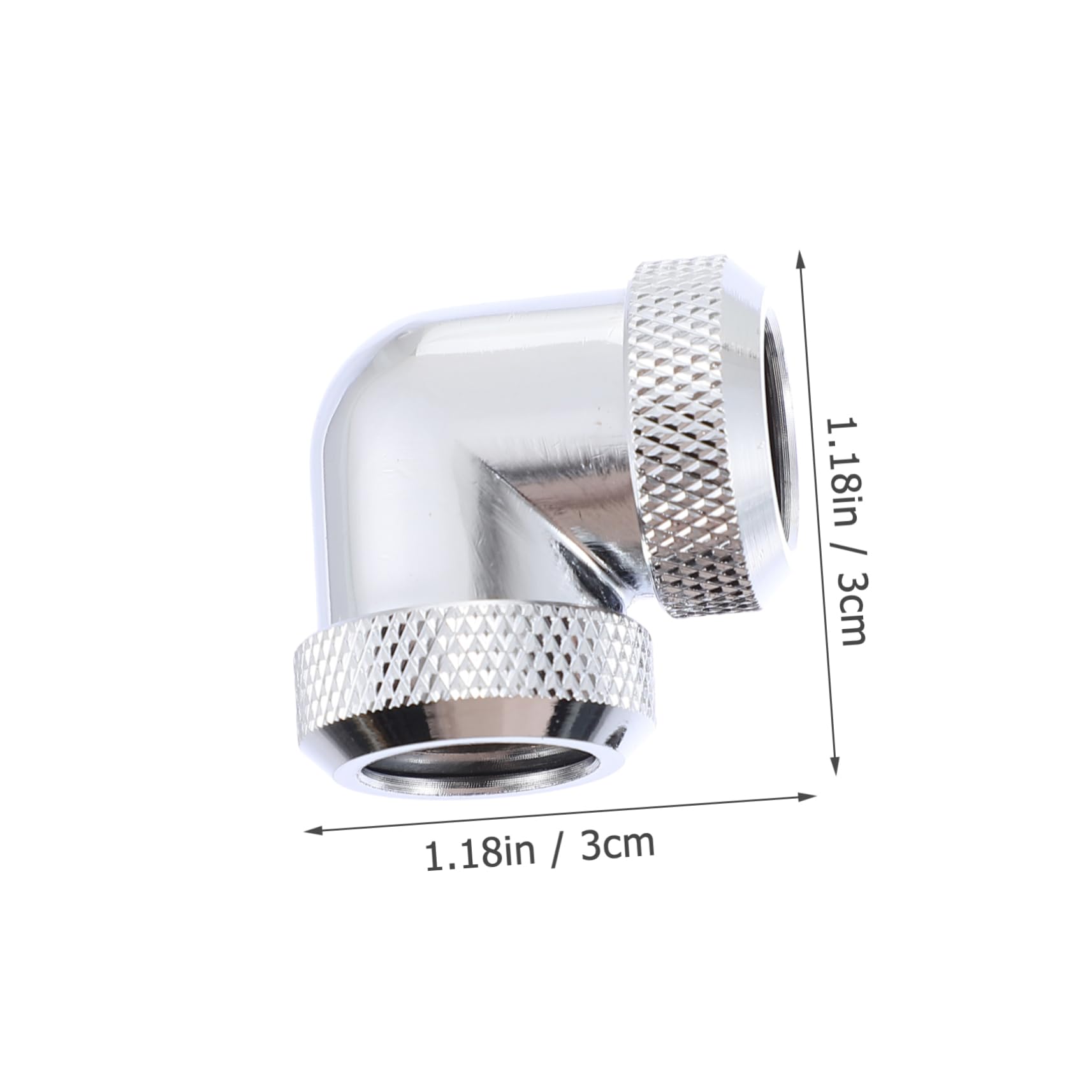 STOBOK 2Pcs Rotary Fitting for Water Cooling System Dual Head Adapter with Seal Compatible with Inner Hard Pipe