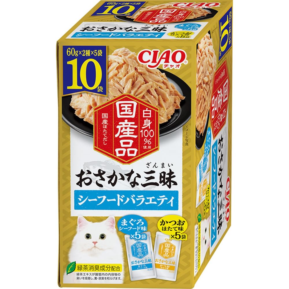 CIAO (チャオ) おさかな三昧 シーフードバラエティ 60g×10袋