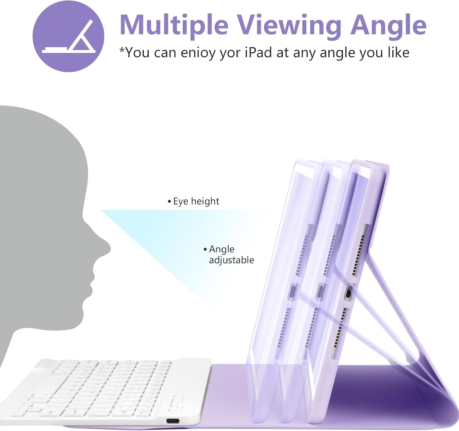 TaIYanG Keyboard Case for iPad 9th/8th/7th Generation,Smart Keyboard Case for iPad 10.2” 2021/2020/2019/ iPad Air 3rd Gen 2019/iPad Pro 10.5 2017 Case with Pencil Holder, Auto Wake/Sleep Function