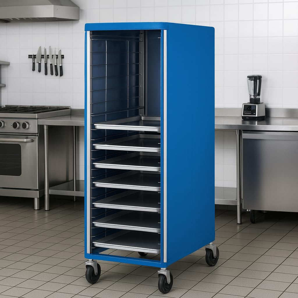 Pan Rack Cover Blue Vinyl - 28" L x 23" W x 64" H