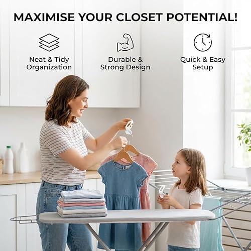 Miniatura 4 de Ganchos de conector para colgar – Paquete de 50 ganchos para colgar ropa – Percha que ahorra espacio para organizador de armario – Perchas en