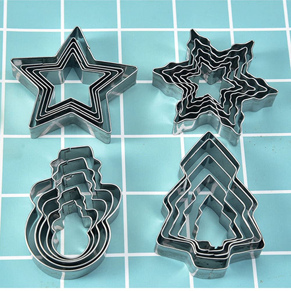 Lot De 20 Emporte Pièces Noël,Emporte-pièces En Acier