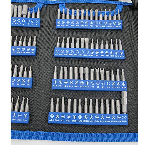 Conjunto de bits de chave de fenda 126pcs Vários bits de chave de fenda Phillips Torx para ferrament