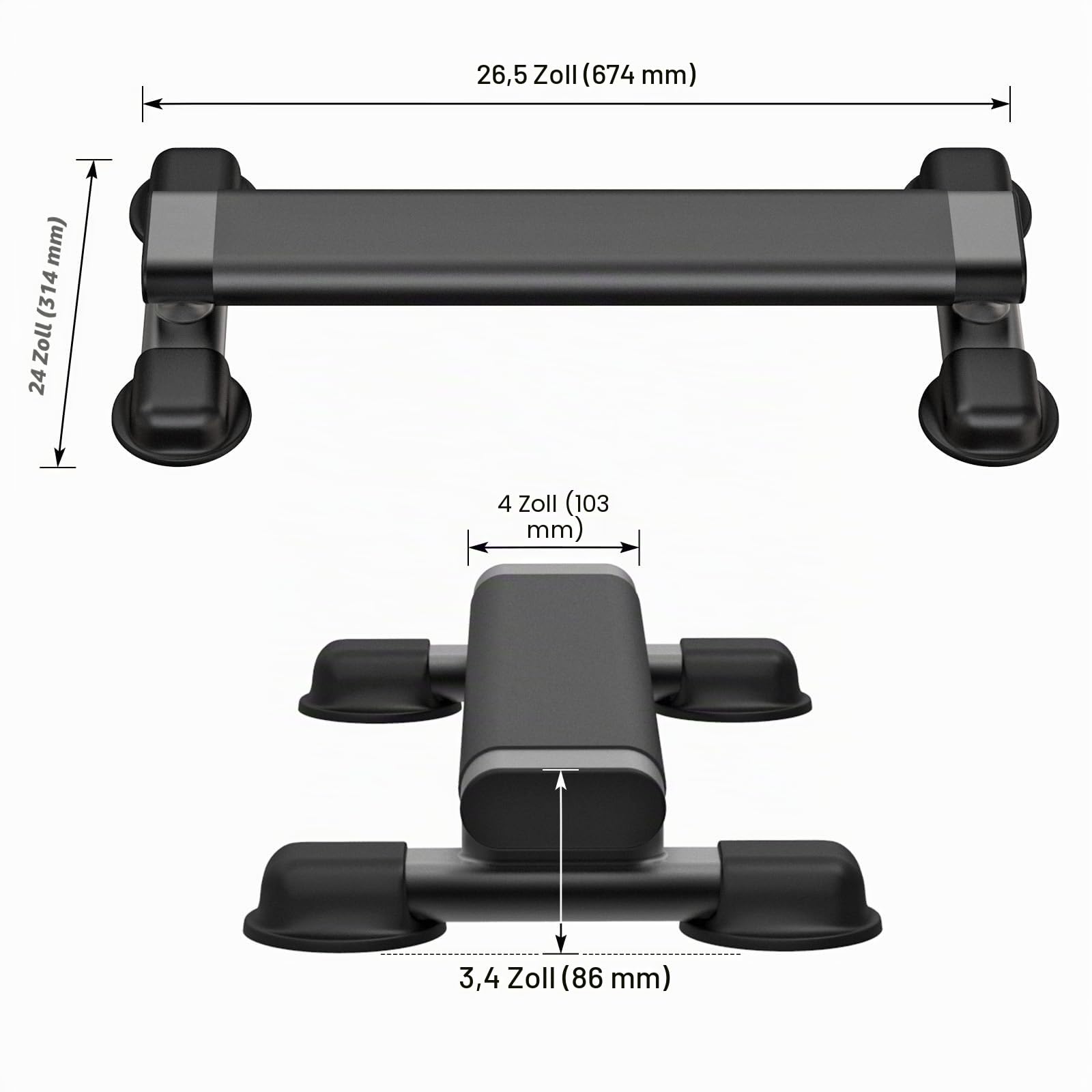 Kipika Vielseitige Wadenhebestange, robuste Stahl-Wadenhebemaschine für das Fitnessstudio zu Hause, rutschfestes Design, perfekt für Wadenheben, Kniebeugen, Fußdehnungen und Dip-Übungen, unterstützt